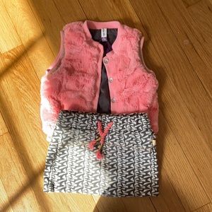 Girls vest and skirt